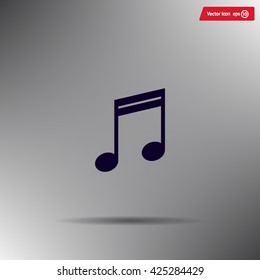 Note sign icon, vector illustration. Flat design style