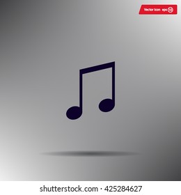 Note sign icon, vector illustration. Flat design style