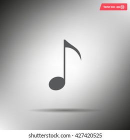 Note sign icon, vector illustration. Flat design style