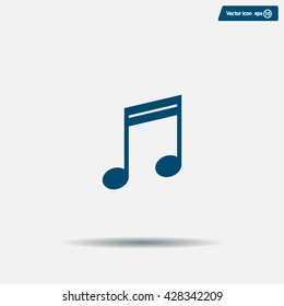 Note sign icon, vector illustration. Flat design style