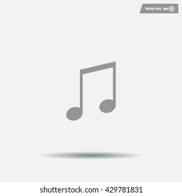 Note sign icon, vector illustration. Flat design style