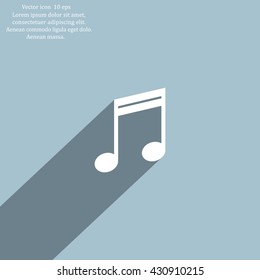 Note sign icon, vector illustration. Flat design style