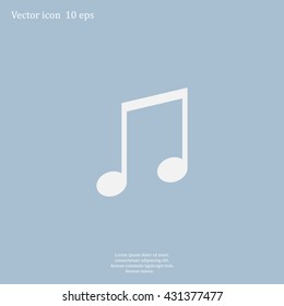 Note sign icon, vector illustration. Flat design style
