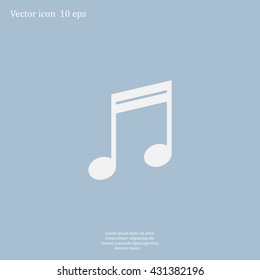 Note sign icon, vector illustration. Flat design style