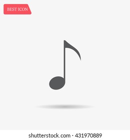 Note sign icon, vector illustration. Flat design style