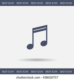 Note sign icon, vector illustration. Flat design style