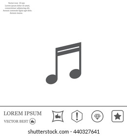 Note sign icon, vector illustration. Flat design style