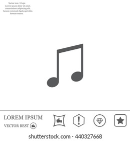 Note sign icon, vector illustration. Flat design style