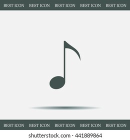 Note sign icon, vector illustration. Flat design style