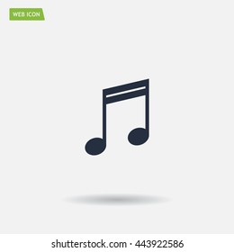 Note sign icon, vector illustration. Flat design style