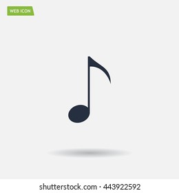 Note sign icon, vector illustration. Flat design style