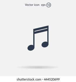 Note sign icon, vector illustration. Flat design style