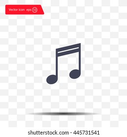 Note sign icon, vector illustration. Flat design style