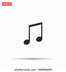 Note sign icon, vector illustration. Flat design style