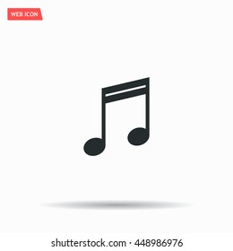 Note sign icon, vector illustration. Flat design style