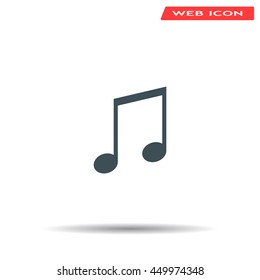 Note sign icon, vector illustration. Flat design style