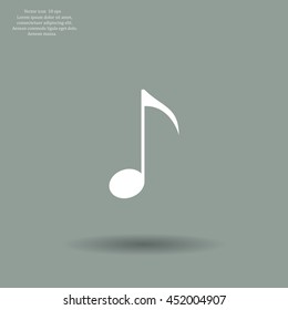Note sign icon, vector illustration. Flat design style