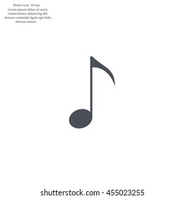 Note sign icon, vector illustration. Flat design style
