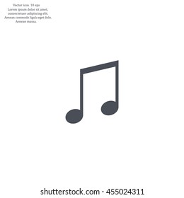Note sign icon, vector illustration. Flat design style