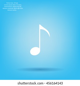 Note sign icon, vector illustration. Flat design style