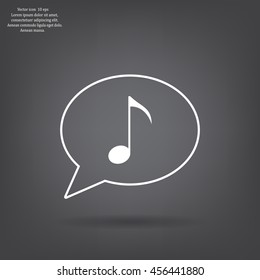 Note sign icon, vector illustration. Flat design style
