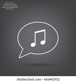 Note sign icon, vector illustration. Flat design style