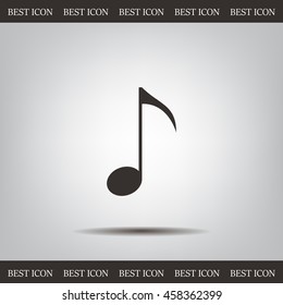 Note sign icon, vector illustration. Flat design style