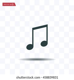 Note sign icon, vector illustration. Flat design style