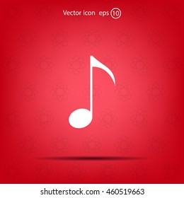 Note sign icon, vector illustration. Flat design style
