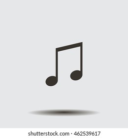Note sign icon, vector illustration. Flat design style