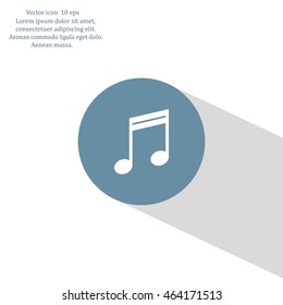 Note sign icon, vector illustration. Flat design style