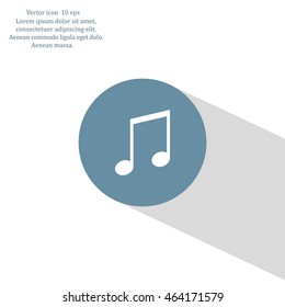 Note sign icon, vector illustration. Flat design style