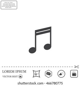Note sign icon, vector illustration. Flat design style