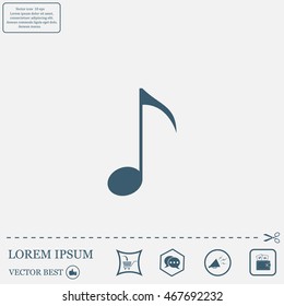 Note sign icon, vector illustration. Flat design style