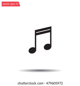 Note sign icon, vector illustration. Flat design style