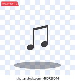 Note sign icon, vector illustration. Flat design style