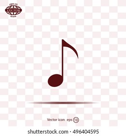 Note sign icon, vector illustration. Flat design style