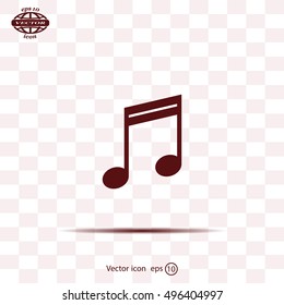Note sign icon, vector illustration. Flat design style