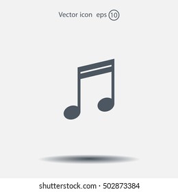 Note sign icon, vector illustration. Flat design style