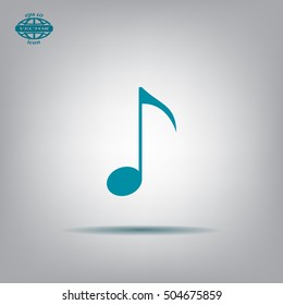 Note sign icon, vector illustration. Flat design style