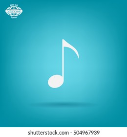 Note sign icon, vector illustration. Flat design style
