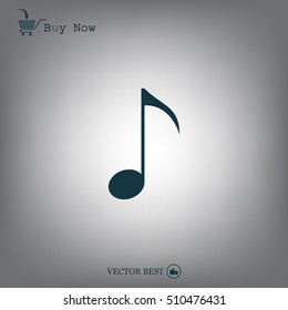 Note sign icon, vector illustration. Flat design style
