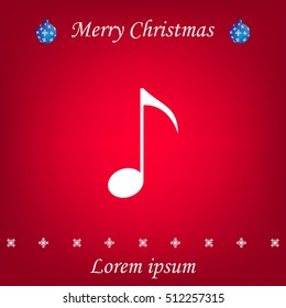 Note sign icon, vector illustration. Flat design style