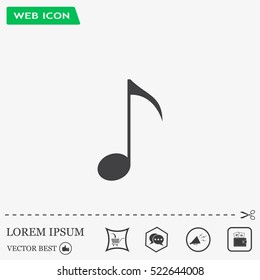 Note sign icon, vector illustration. Flat design style