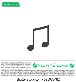 Note sign icon, vector illustration. Flat design style