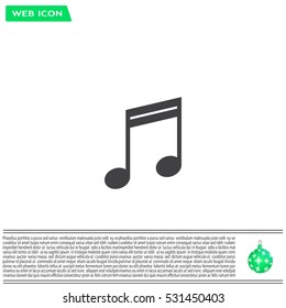 Note sign icon, vector illustration. Flat design style