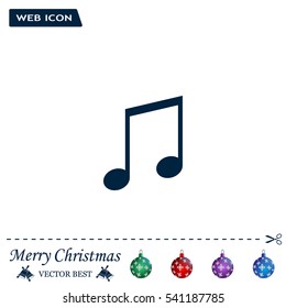 Note sign icon, vector illustration. Flat design style