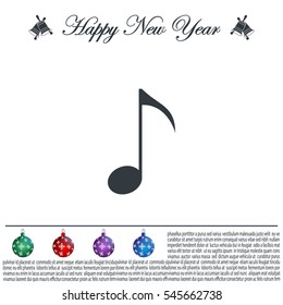 Note sign icon, vector illustration. Flat design style