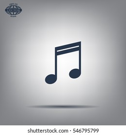 Note sign icon, vector illustration. Flat design style
