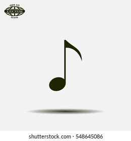 Note sign icon, vector illustration. Flat design style